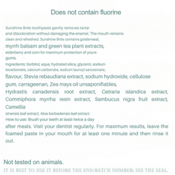 Sunshine Brite οδοντόκρεμα NSP μοντέλο NSP 2851| Εικόνα Αρ. 2